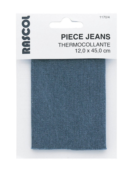 Bügeleinlage für Reparatur - Jeans in blauem Denim