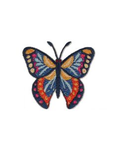 Bügelbild Schmetterling - Blau und Orange