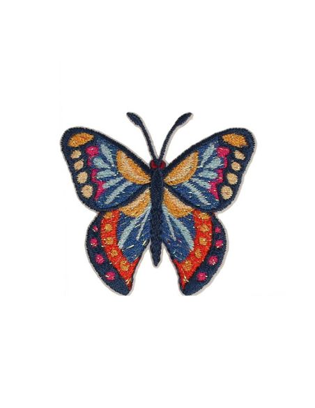 Bügelbild Schmetterling - Blau und Orange