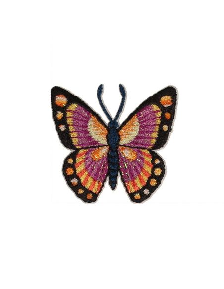 Bügelbild Schmetterling - Fuchsia und Orange