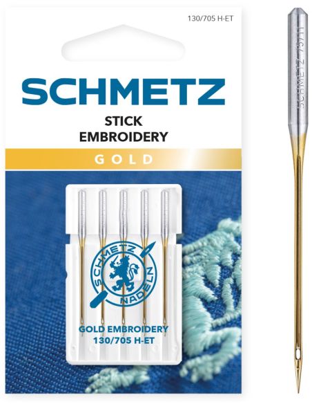 Maschinennadel zum Sticken Gold Schmetz