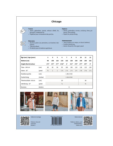 Kinderjacke Schnittmuster Chicago - Ikatee