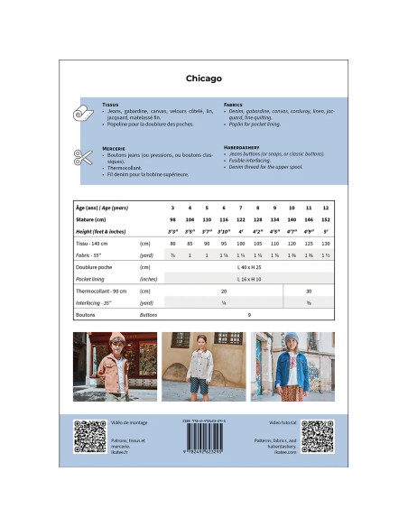 Kinderjacke Schnittmuster Chicago - Ikatee