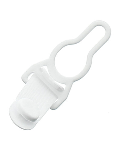 Metall-Strumpfhalterclip - Weiß