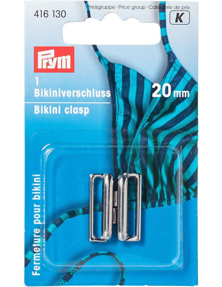 Metall-Bikini-Clips Quadrat - Silber