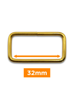 Rechteckige Schnalle - Gold 32 mm
