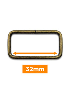 Rechteckige Schnalle - Bronze 32 mm