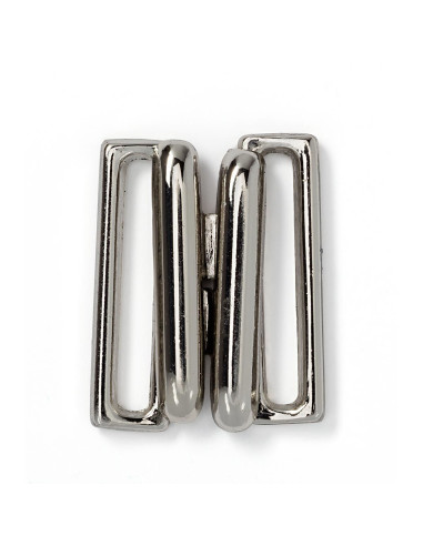Metall-Bikini-Clips Quadrat - Silber
