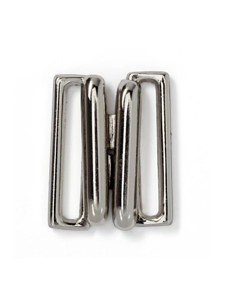Metall-Bikini-Clips Quadrat - Silber