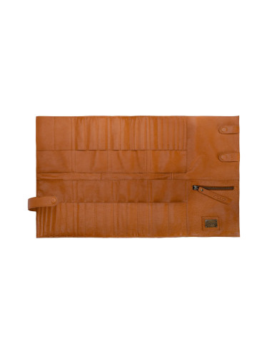 Etui de rangement en cuir pour aiguilles circulaires Muud Stockholm XL - Whisky