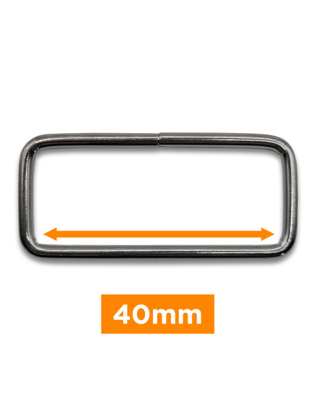 Rechteckige Schnalle - 40 mm Kanonenrohr