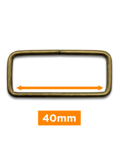 Rechteckige Schnalle - Bronze 40 mm