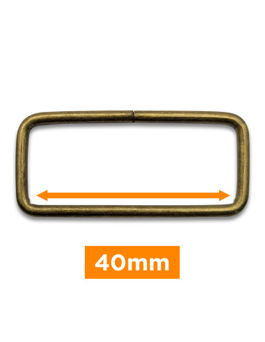 Rechteckige Schnalle - Bronze 40 mm