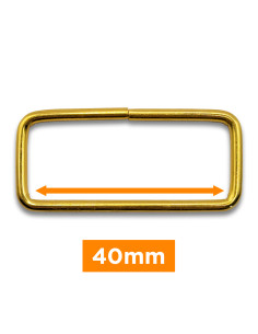 Rechteckige Schnalle - Gold 40 mm
