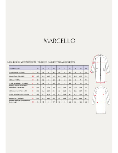Mantelschnittmuster Marcello - Maison Fauve