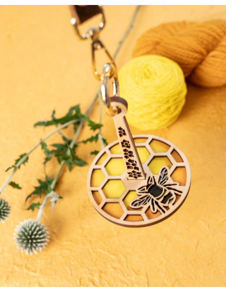 Armband mit Wollknäuelhalter - Biene