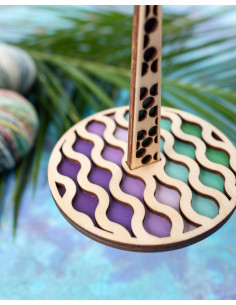 Armband mit Wollknäuelhalter - Funky Wave 2