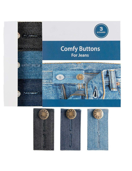 Metallische Easy Fit Verlängerungsknöpfe für Jeans