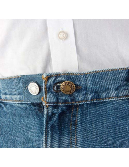 Metallische Easy Fit Verlängerungsknöpfe für Jeans