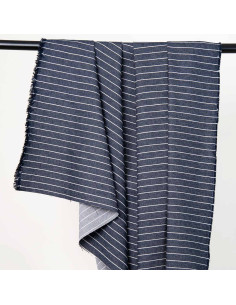 Denimstoff Breite Streifen Mittelblau - Atelier Brunette