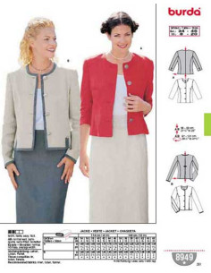 Jackenschnittmuster - Burda 8949