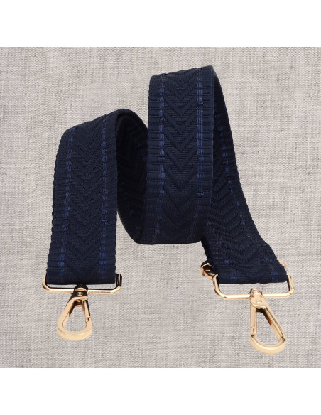 Chevron-Taschengurt mit Karabinern - Marineblau