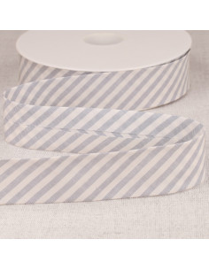 Pastellstreifen Schrägband - Lavendelblau