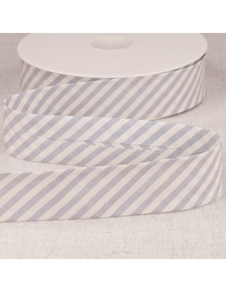 Pastellstreifen Schrägband - Lavendelblau