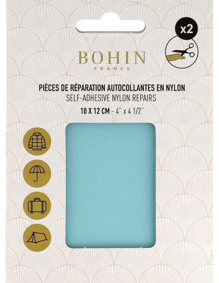 Selbstklebende Nylon-Reparaturflicken Bohin - Hellblau
