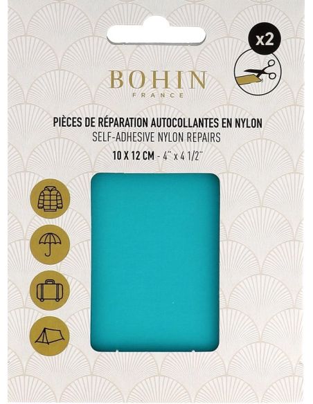 Selbstklebende Nylon-Reparaturflicken Bohin - Türkisblau