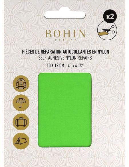 Selbstklebende Nylon-Reparaturflicken Bohin - Apfelgrün