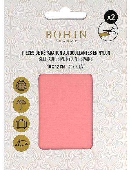 Selbstklebende Nylon-Reparaturflicken Bohin - Pastellrosa