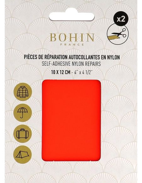 Selbstklebende Nylon-Reparaturflicken Bohin - Neonorange