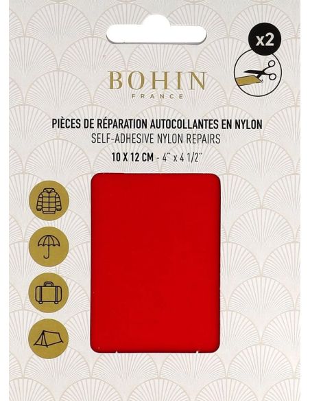 Selbstklebende Nylon-Reparaturflicken Bohin - Rot