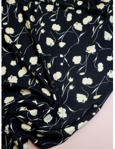 Twill-Viskose-Stoff Poppy - Schwarz 2
