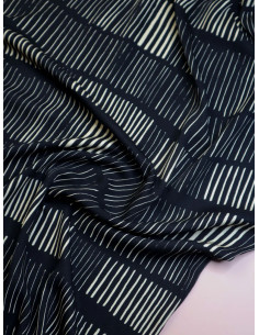 Viskose-Twill-Stoff Sticks - Schwarz 2