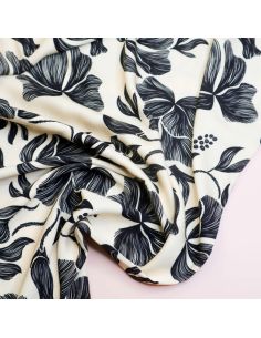 Twill-Viskose-Stoff Loa - Schwarz