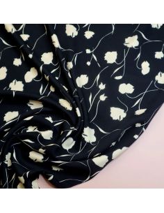 Twill-Viskose-Stoff Poppy - Schwarz
