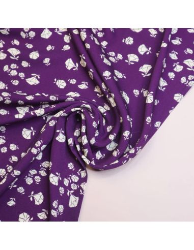 Viskose-Twill-Stoff Puff - Violett