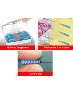 Schachtel mit 50 magischen Stecknadeln, speziell für Quilting. 2