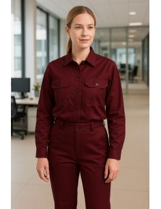 Twill-Arbeitsgewebe - Weinrot 2