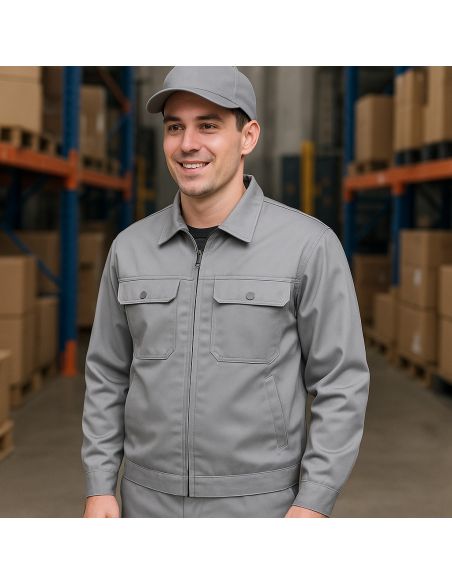 Arbeitsgewebe Twill - Grau