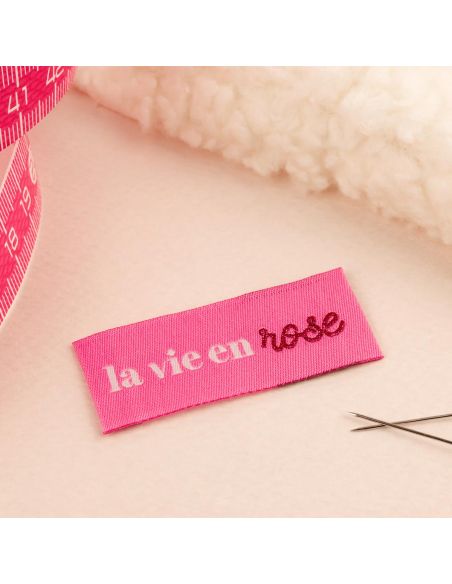 Set von 4 Aufnähetiketten - La vie en rose