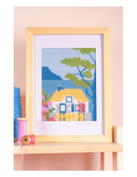 Pénélope Leinwand-Kit mit dem Motiv des Landhauses