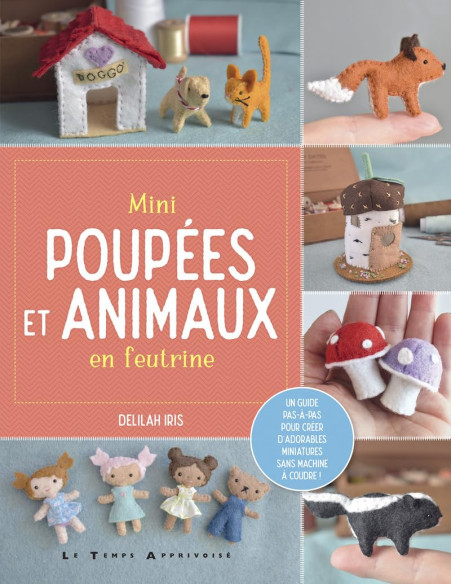 Buch über Mini-Puppen und Tiere aus Filz