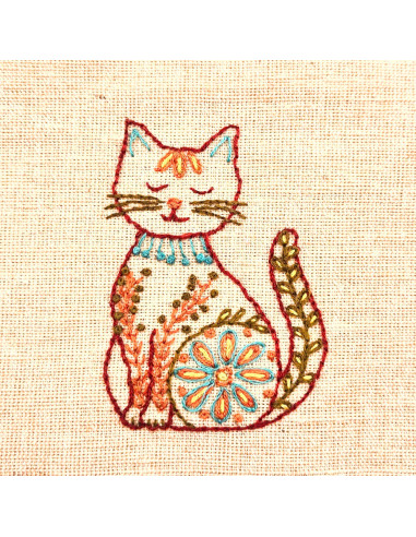 Wasserlösliche Stickerei-Transferblätter - Folkloristische Katzen