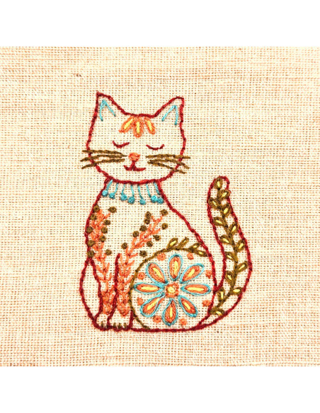 Wasserlösliche Stickerei-Transferblätter - Folkloristische Katzen