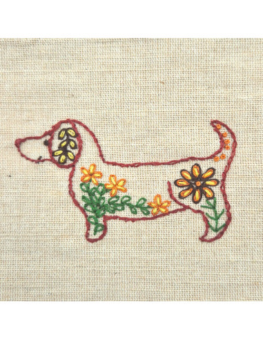 Wasserlösliche Stickerei-Transferblätter - Folkloristische Hunde