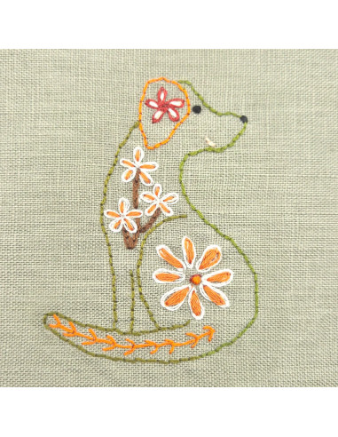 Wasserlösliche Stickerei-Transferblätter - Folkloristische Hunde
