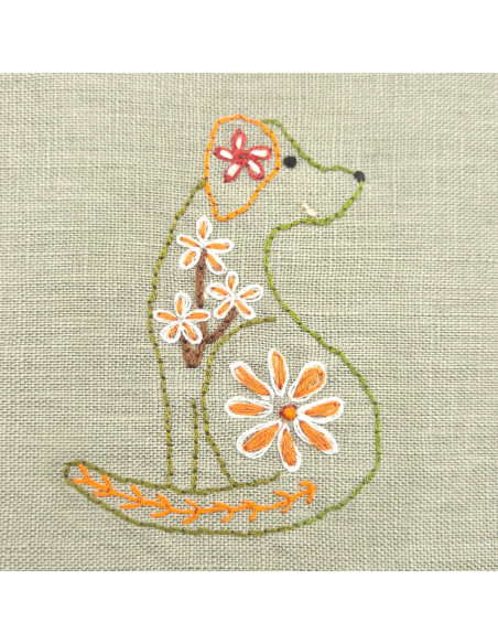 Wasserlösliche Stickerei-Transferblätter - Folkloristische Hunde